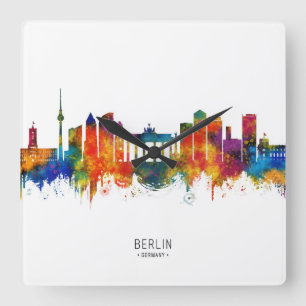 Horloge Carrée Berlin Allemagne Toits