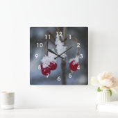 Horloge Carrée Berries congelées (Maison)