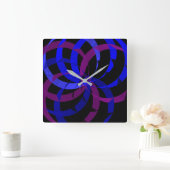 Horloge Carrée Berry Blend Geometric Wall Clock (Maison)