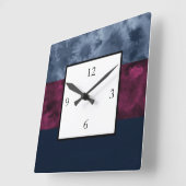 Horloge Carrée Berry Indigo (Angle)