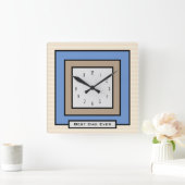 Horloge Carrée Best Dad Classic Squares Wall Clock (Maison)