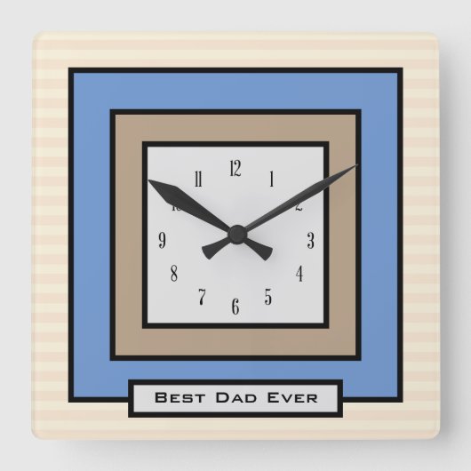Horloge Carrée Best Dad Classic Squares Wall Clock (Recto)