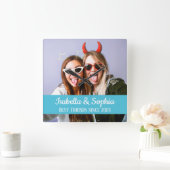 Horloge Carrée Best friends forever moderne BFF photo (Maison)