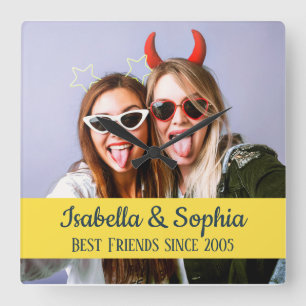 Horloge Carrée Best friends forever moderne BFF photo