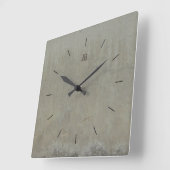 Horloge Carrée BÉTON étiquette DOUX | décoration industrielle (Angle)