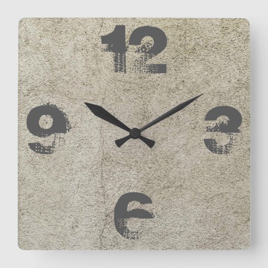 Horloge Carrée Béton personnalisable (Recto)