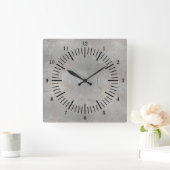 Horloge Carrée Béton Simulé de l'ancienne école (Maison)