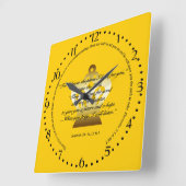 Horloge Carrée Bible Scripture (Angle)