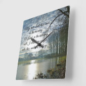 Horloge Carrée Bible Verse Scripture Prayer (Angle)
