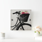 Horloge Carrée Bicycle Basket avec Wall Clock (Maison)