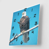 Horloge Carrée Bientôt Eagle Acrylic Wall Clock (Angle)