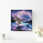 Horloge Carrée Bientôt Eagle Square Wall (Maison)