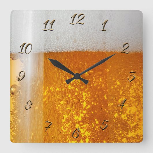 Horloge Carrée Bière (Recto)