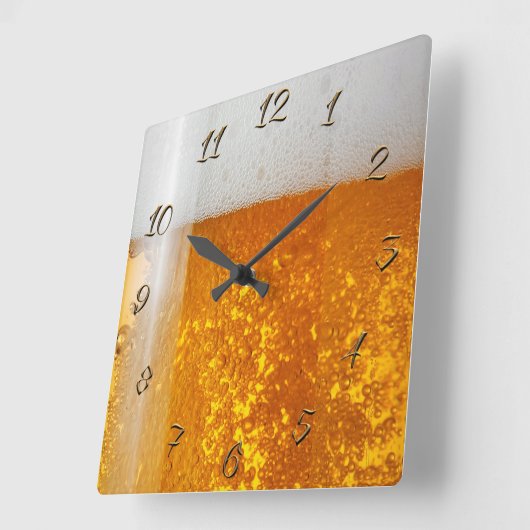 Horloge Carrée Bière (Angle)