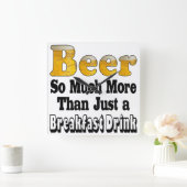 Horloge Carrée Bière de petit déjeuner (Maison)