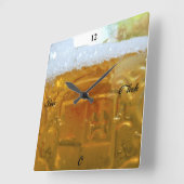 Horloge Carrée Bière O'Clock, (Angle)