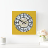 Horloge Carrée Big Ben Style Wall Clock (Maison)