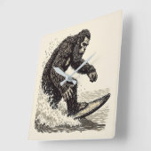 Horloge Carrée Bigfoot Surfant (Angle)