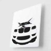 Horloge Carrée ~Bimmer~ MUR HORLOGE, AUTO POP ART, PERSONNALISER (Angle)