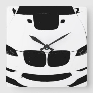 Horloge Carrée ~Bimmer~ MUR HORLOGE, POP ART, CUSTOMISEZ-LE !