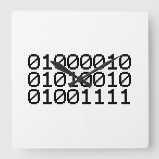 HORLOGE CARRÉE BINARY BRO (Recto)