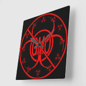 Horloge Carrée Bio-hazard Clock Bio-hazard Warning Venin Decor (Angle)