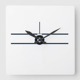 Horloge Carrée Biplane Wall Clock