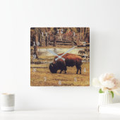 Horloge Carrée Bison (Maison)