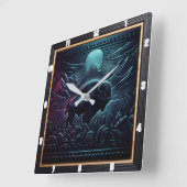 Horloge Carrée Bison Buffalo Midnight Bison (Angle)