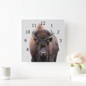 Horloge Carrée Bison Buffalo Photo 135 (Maison)