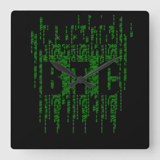 HORLOGE CARRÉE BITCOIN MATRIX