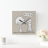 Horloge Carrée BITUB Motif (Croyez en l'incroyable) (Maison)