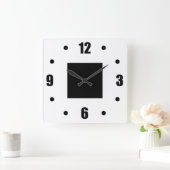 Horloge Carrée Black and White (Maison)