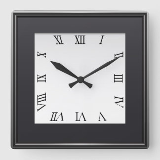 Horloge Carrée Black and white square wall clock