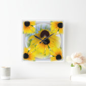 Horloge Carrée Black Eyed Susans Wall Clock (Maison)