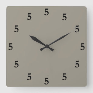 Horloge Carrée Black Five o'Horloge Quelque Part, Aluminium gris 