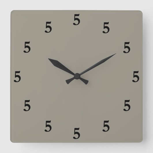 Horloge Carrée Black Five o'Horloge Quelque Part, Aluminium gris  (Recto)