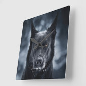 Horloge Carrée Black German Shepherd (Angle)