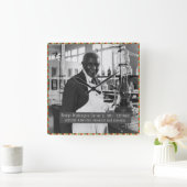 Horloge Carrée Black History Clock : George Washington Carver (Maison)