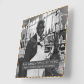 Horloge Carrée Black History Clock : George Washington Carver (Angle)