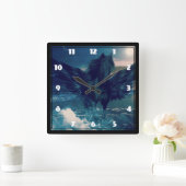 Horloge Carrée Black Pegasus Emerging (Maison)