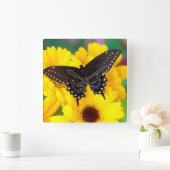 Horloge Carrée Black Swallowtail (Maison)