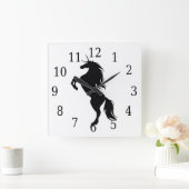 Horloge Carrée Black Unicorn (Maison)