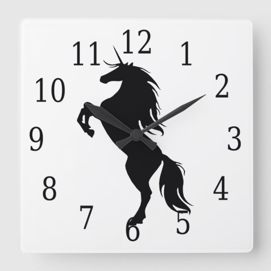 Horloge Carrée Black Unicorn (Recto)