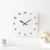 Horloge Carrée blanc (Maison)