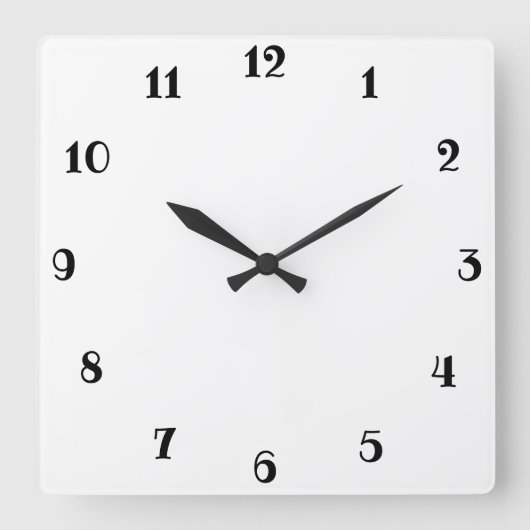 Horloge Carrée blanc (Recto)