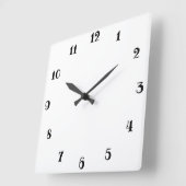 Horloge Carrée blanc (Angle)