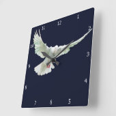 HORLOGE CARRÉE BLANC DOVE (Angle)
