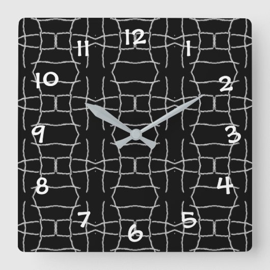 Horloge Carrée Blanc et blanc (Recto)