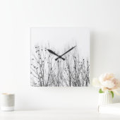 Horloge Carrée Blancs abrégés (Maison)